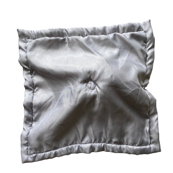 Carter's  Elephant Lovey Security Blanket Grey Gray Satin Edging Backside 14x14 - Picture 4 of 8